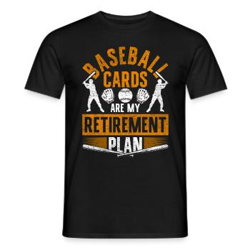 Collecteur de cartes de baseball Collecteur de cartes de baseball - T-shirt homme - noir - Devant - AI Model Male 178 light (178cm)