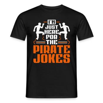 Jambe prothétique Je suis juste là pour les blagues de pirate - T-shirt homme - noir - Devant - AI Model Male 178 light (178cm)