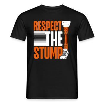 Prosthetic leg Respect The Stump - Men's T-Shirt - black - Front - AI Model Male 178 light (178cm)