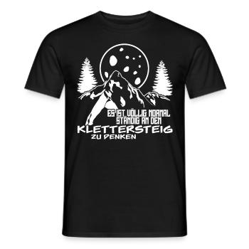 Klettersteig Berge Wandern Bergwandern - Männer T-Shirt - Schwarz - Vorne - AI Model Male 178 light (178cm)