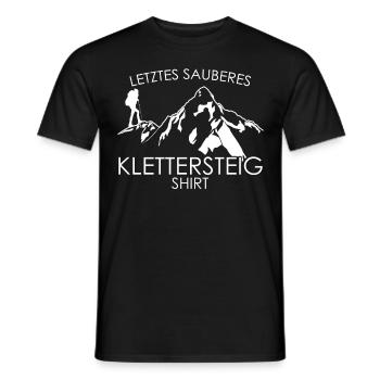 Klettersteig - Männer T-Shirt - Schwarz - Vorne - AI Model Male 178 light (178cm)