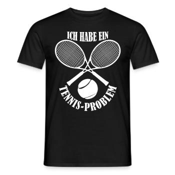Tennis Tennis Dicton Raquette de tennis - T-shirt homme - noir - Devant - AI Model Male 178 light (178cm)