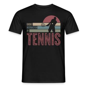 Balles de tennis Balles de tennis Joueurs de tennis - T-shirt homme - noir - Devant - AI Model Male 178 light (178cm)