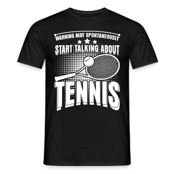 Tennis Joke Tennis Racket - Men's T-Shirt - black - Front - AI Model Male 178 light (178cm)