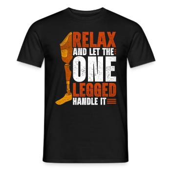 Prosthetic Leg Let The One Legged Handle It - Men's T-Shirt - black - Front - AI Model Male 178 light (178cm)