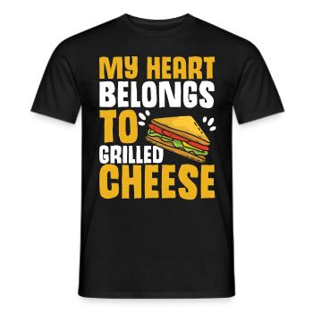 Love Grilled Cheese Men Women - Männer T-Shirt - Schwarz - Vorne - AI Model Male 178 light (178cm)