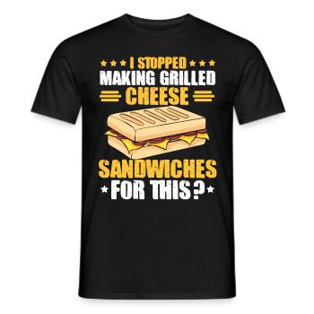 Love Grilled Cheese Men Women - Männer T-Shirt - Schwarz - Vorne - AI Model Male 178 light (178cm)