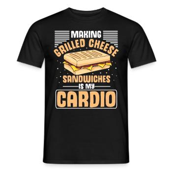 Love Grilled Cheese Men Women - Männer T-Shirt - Schwarz - Vorne - AI Model Male 178 light (178cm)