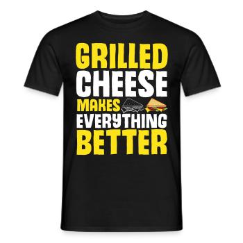 Love Grilled Cheese Men Women - Männer T-Shirt - Schwarz - Vorne - AI Model Male 178 light (178cm)