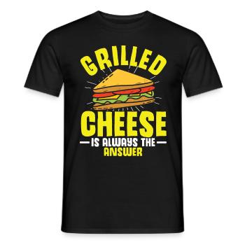 Love Grilled Cheese Men Women - Männer T-Shirt - Schwarz - Vorne - AI Model Male 178 light (178cm)