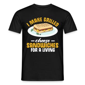 Love Grilled Cheese Men Women - Männer T-Shirt - Schwarz - Vorne - AI Model Male 178 light (178cm)
