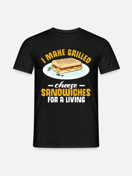 Amour Fromage Grillé Hommes Femmes - T-shirt homme - noir