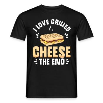 Love Grilled Cheese Men Women - Männer T-Shirt - Schwarz - Vorne - AI Model Male 178 light (178cm)