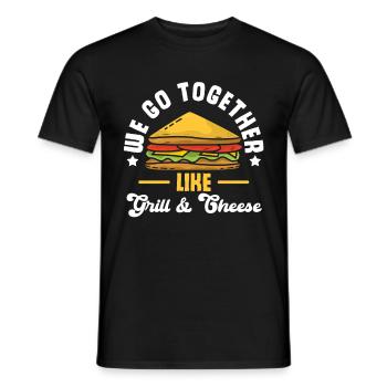 Love Grilled Cheese Men Women - Männer T-Shirt - Schwarz - Vorne - AI Model Male 178 light (178cm)