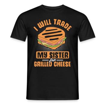 Love Grilled Cheese Men Women - Männer T-Shirt - Schwarz - Vorne - AI Model Male 178 light (178cm)