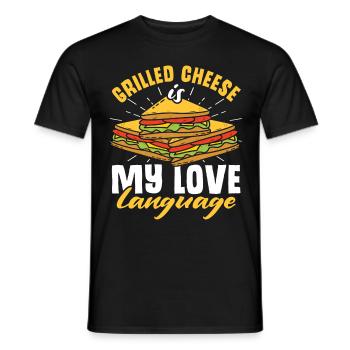 Love Grilled Cheese Men Women - Männer T-Shirt - Schwarz - Vorne - AI Model Male 178 light (178cm)