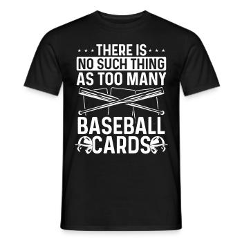 Conception de carte de baseball amusante - T-shirt homme - noir - Devant - AI Model Male 178 light (178cm)