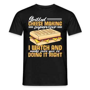 Love Grilled Cheese Men Women - Männer T-Shirt - Schwarz - Vorne - AI Model Male 178 light (178cm)