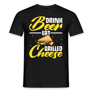 Amour Fromage Grillé Hommes Femmes - T-shirt homme - noir - Devant - AI Model Male 178 light (178cm)