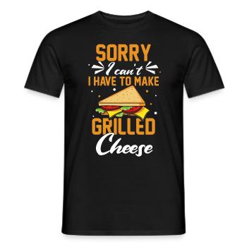 Love Grilled Cheese Men Women - Männer T-Shirt - Schwarz - Vorne - AI Model Male 178 light (178cm)
