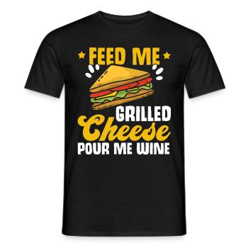 Love Grilled Cheese Men Women - Männer T-Shirt - Schwarz - Vorne - AI Model Male 178 light (178cm)
