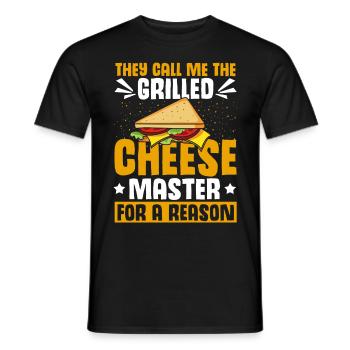 Love Grilled Cheese Men Women - Männer T-Shirt - Schwarz - Vorne - AI Model Male 178 light (178cm)