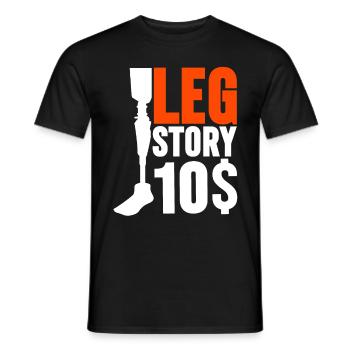 Leg Prosthesis Leg Story 10$ - Men's T-Shirt - black - Front - AI Model Male 178 light (178cm)