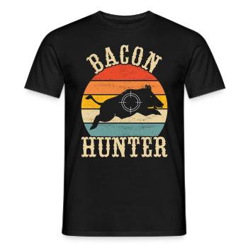 Chasseurs Chasse au sanglier - T-shirt homme - noir - Devant - AI Model Male 178 light (178cm)