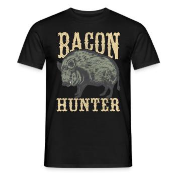 Chasseurs Chasse au sanglier - T-shirt homme - noir - Devant - AI Model Male 178 light (178cm)