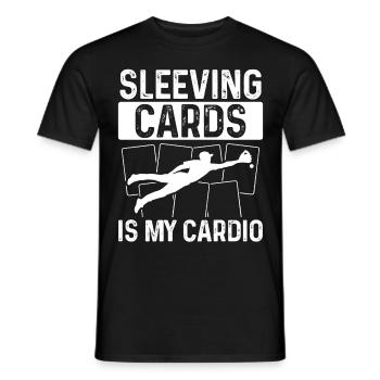 Funny Baseball Card Design - Men's T-Shirt - black - Front - AI Model Male 178 light (178cm)