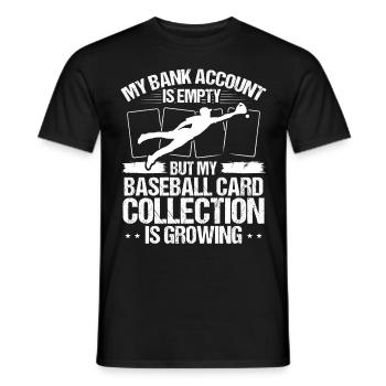 Conception de carte de baseball amusante - T-shirt homme - noir - Devant - AI Model Male 178 light (178cm)