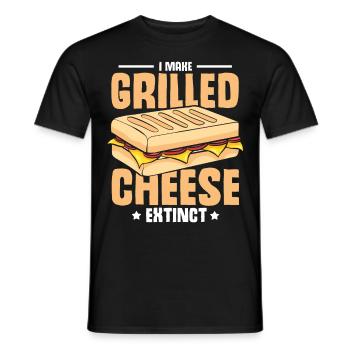 Love Grilled Cheese Men Women - Männer T-Shirt - Schwarz - Vorne - AI Model Male 178 light (178cm)