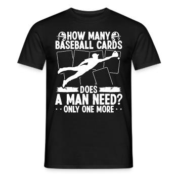 Funny Baseball Card Design - Men's T-Shirt - black - Front - AI Model Male 178 light (178cm)