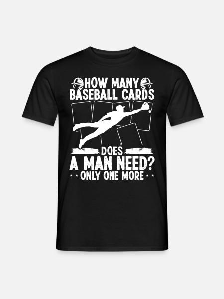 Funny Baseball Card Design - Men's T-Shirt - black