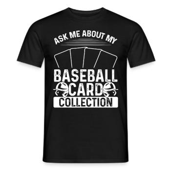 Funny Baseball Card Design - Men's T-Shirt - black - Front - AI Model Male 178 light (178cm)