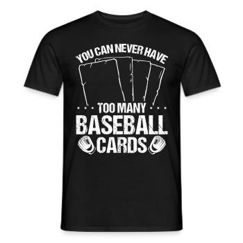 Funny Baseball Card Design - Men's T-Shirt - black - Front - AI Model Male 178 light (178cm)