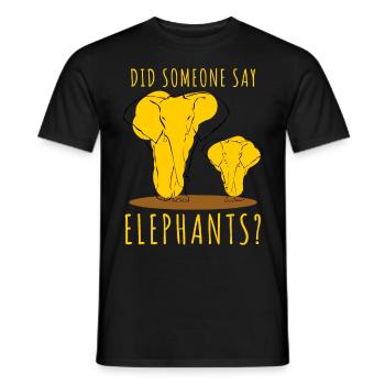 Elefanten Elefantenbaby Elefant - Männer T-Shirt - Schwarz - Vorne - AI Model Male 178 light (178cm)