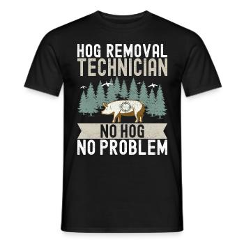 Chasseur de sanglier - T-shirt homme - noir - Devant - AI Model Male 178 light (178cm)