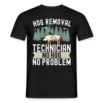 Chasseur de sanglier - T-shirt homme - noir - Devant - AI Model Male 178 light (178cm)