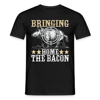Chasseur de sanglier - T-shirt homme - noir - Devant - AI Model Male 178 light (178cm)