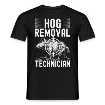 Chasseur de sanglier - T-shirt homme - noir - Devant - AI Model Male 178 light (178cm)