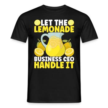 Lemonade Lemonade stand - Men's T-Shirt - black - Front - AI Model Male 178 light (178cm)