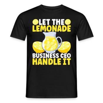 Lemonade Lemonade stand - Men's T-Shirt - black - Front - AI Model Male 178 light (178cm)