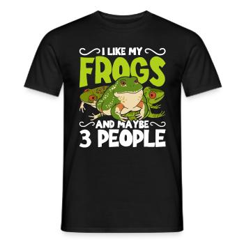 Grenouille aux yeux rouges Rainette - T-shirt homme - noir - Devant - AI Model Male 178 light (178cm)