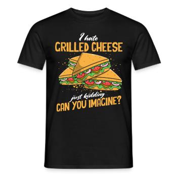 Love Grilled Cheese Men Women - Männer T-Shirt - Schwarz - Vorne - AI Model Male 178 light (178cm)