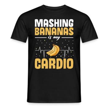 Drôle de vêtements de cuisson au pain aux bananes - T-shirt homme - noir - Devant - AI Model Male 178 light (178cm)