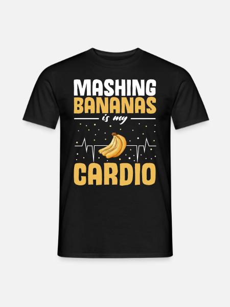 Funny Banana Bread Baking Apparel - Men's T-Shirt - black