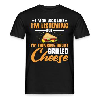 Love Grilled Cheese Men Women - Männer T-Shirt - Schwarz - Vorne - AI Model Male 178 light (178cm)
