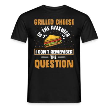 Love Grilled Cheese Men Women - Männer T-Shirt - Schwarz - Vorne - AI Model Male 178 light (178cm)