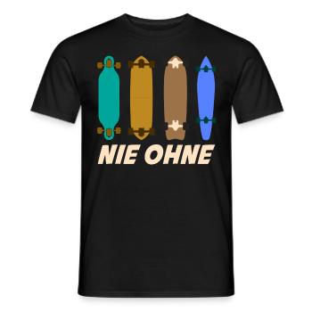 Longboard Longboarding Longboarder - Männer T-Shirt - Schwarz - Vorne - AI Model Male 178 light (178cm)
